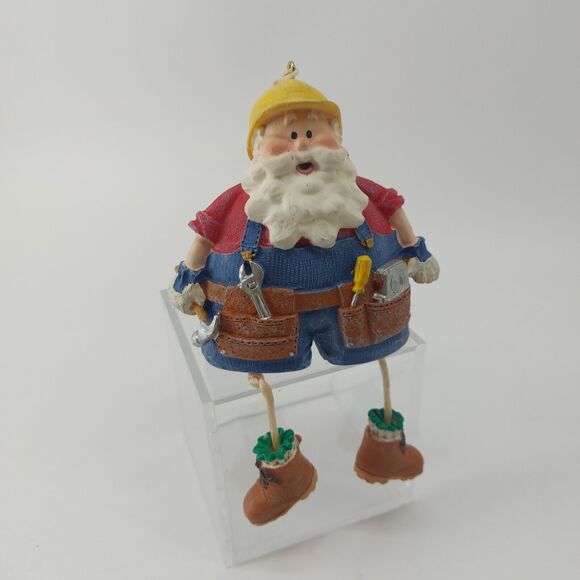 Plummer Santa Claus Dangling Legs Shelf Sitter Christmas Holiday Ornament - Picture 9 of 11